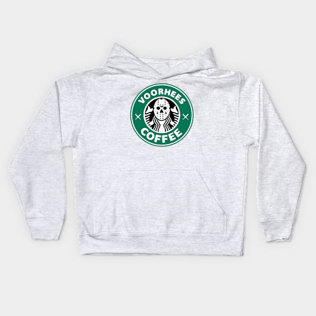 VOORHEES COFFEE Kids Hoodie by TowlerAurora